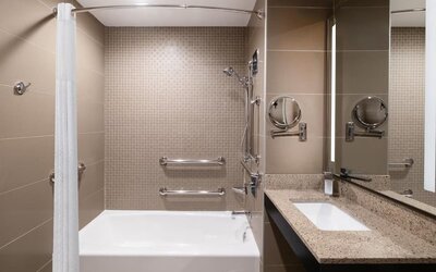 Bathroom at Best Western Premier NYC Gateway.