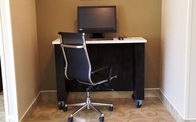 Work station at Days Inn By Wyndham Brooklyn Marine Park.