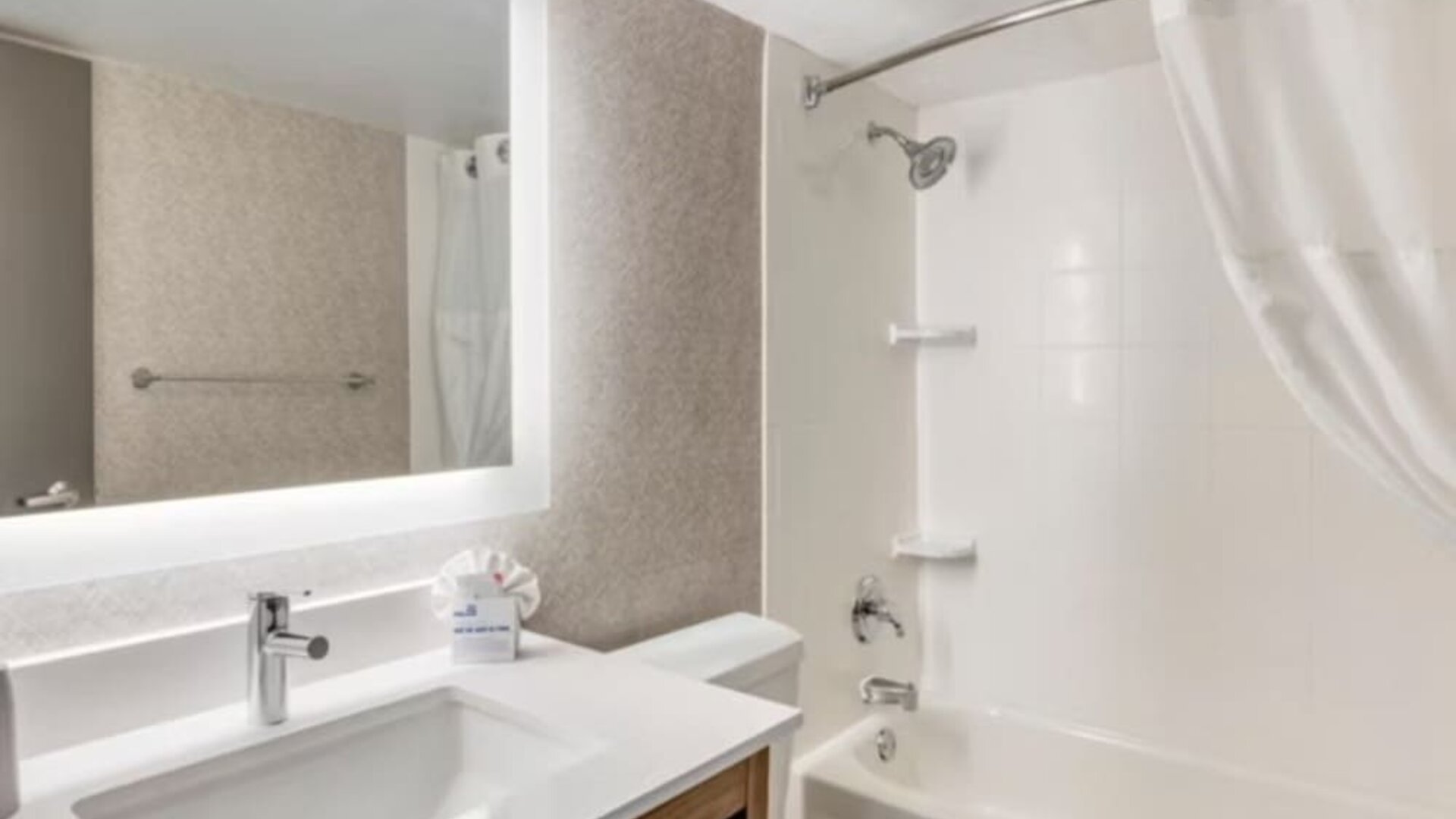 Guest bathroom at Holiday Inn Express Chicago - Downers Grove.