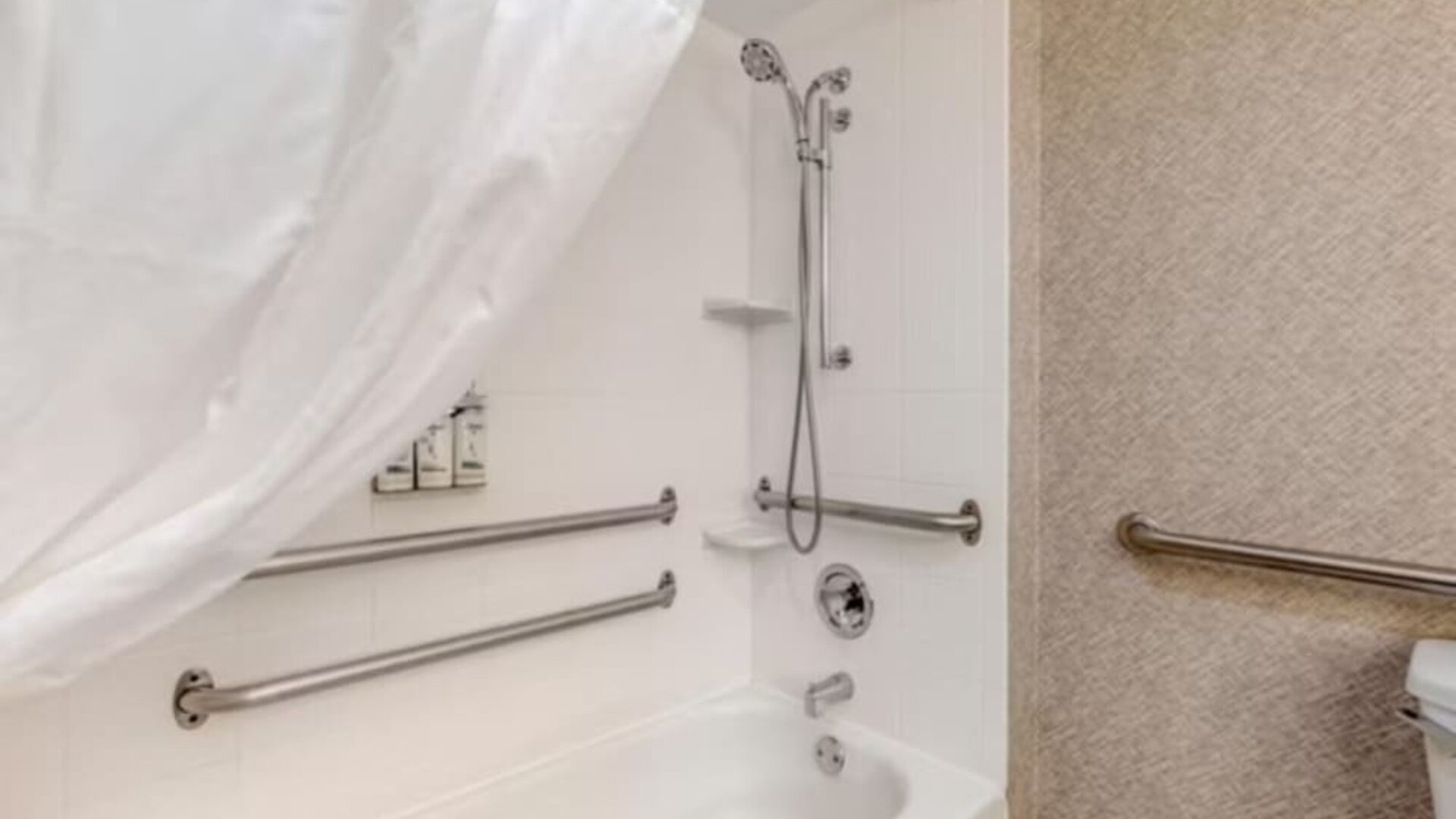 Guest bathroom at Holiday Inn Express Chicago - Downers Grove.