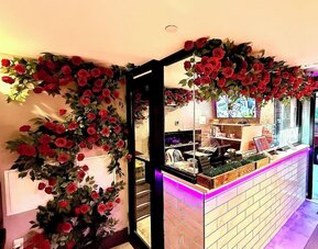 Reception area at Rose Hotel, Bronx.