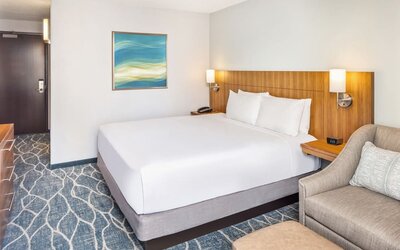 City guestroom at Hyatt Place Waikiki Beach.