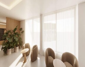 Coworking space and lounge seating at DoubleTree By Hilton Wilkes-Barre.