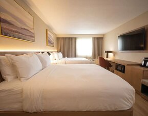 Day use room with TV and work desk at DoubleTree By Hilton Wilkes-Barre.