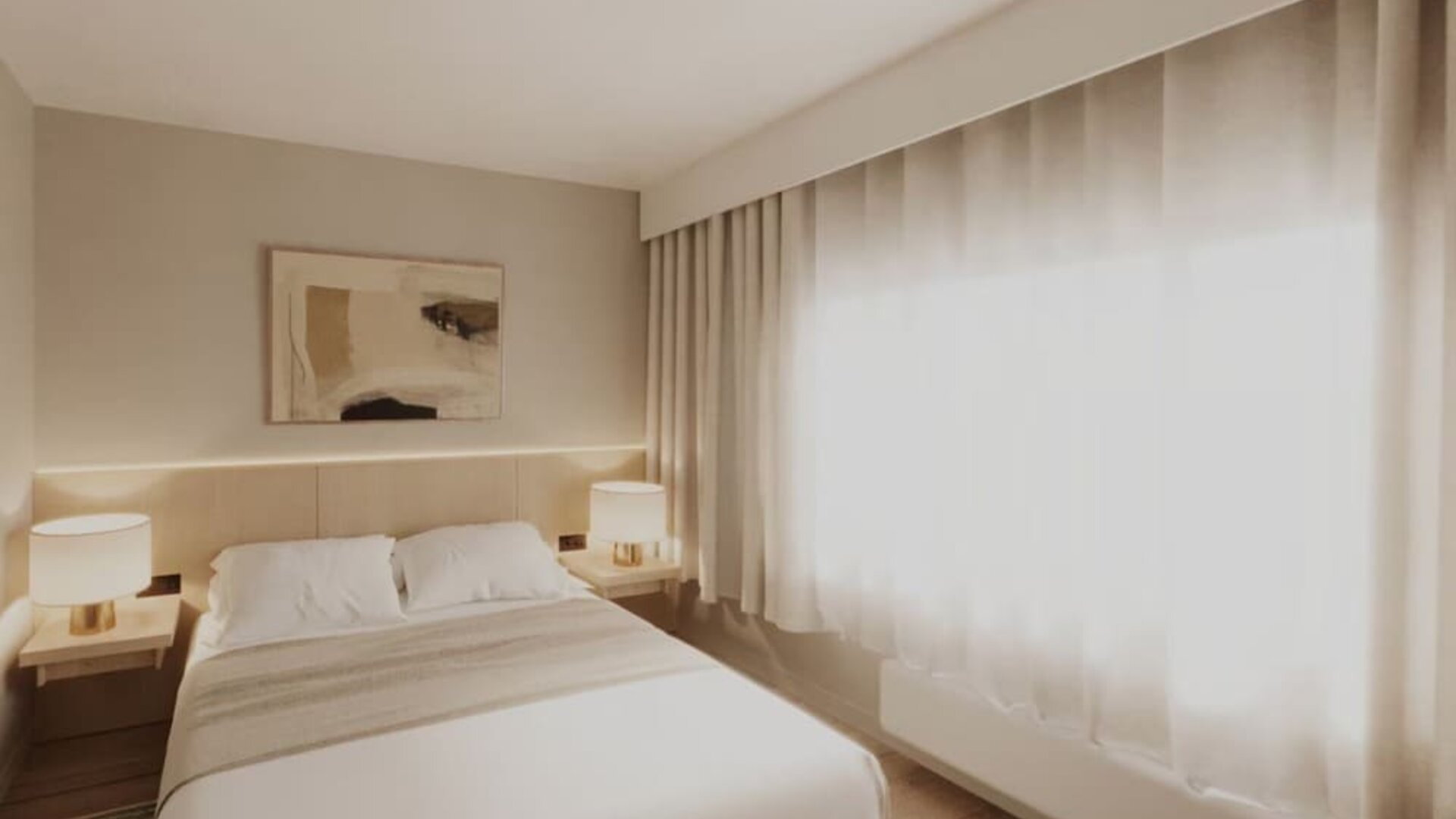 King bed with big window and natural light at DoubleTree By Hilton Wilkes-Barre.