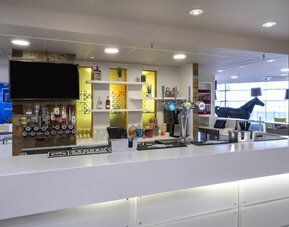 Hotel bar at Hampton By Hilton Liverpool/John Lennon Airport.