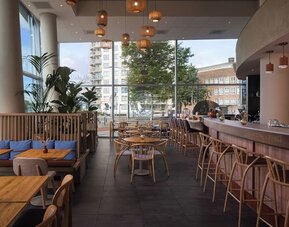 Hotel bar and restaurant at Haven Hotel Rotterdam.