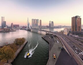 Stunning views of the river at DoubleTree By Hilton Rotterdam Centre.