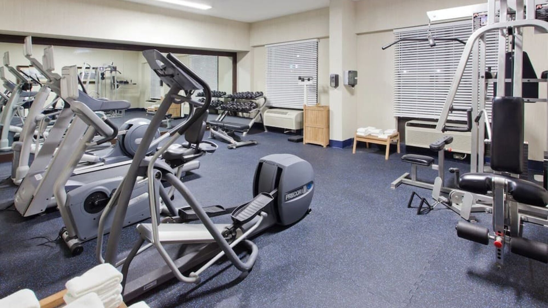 Fitness center with cardio and strength-training equipment at Holiday Inn Downtown Shreveport.
