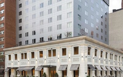 Exterior view of Hyatt Union Square New York featuring historic architecture and contemporary tower design.