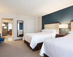 Twin bed available at Embassy Suites By Hilton Brea North Orange County.