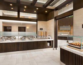 Breakfast area at Embassy Suites By Hilton Brea North Orange County.