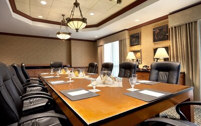 Professional meeting room at Embassy Suites By Hilton Brea North Orange County.