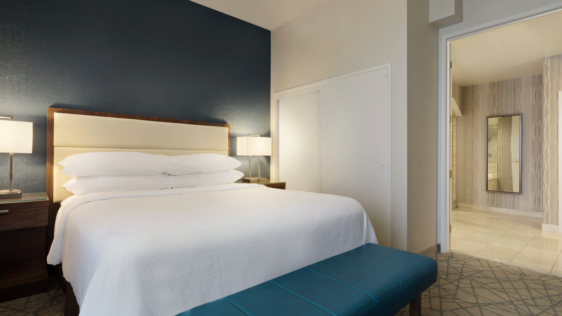 Day use room at Embassy Suites By Hilton Brea North Orange County.