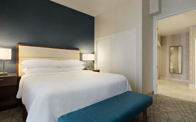 Day use room at Embassy Suites By Hilton Brea North Orange County.