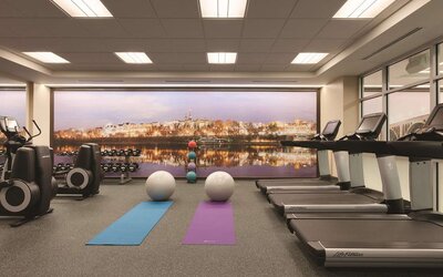 Fitness center available at Hyatt Place West End Georgetown.