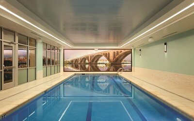 Refreshing indoor pool at Hyatt Place West End Georgetown.