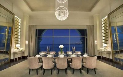 Elegant meeting room suitable for every business occasion at the Waldorf Astoria Dubai Palm Jumeirah.