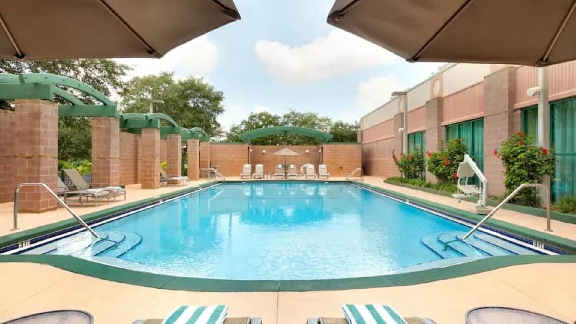 Beautiful pool at the Embassy Suites by Hilton Tampa USF