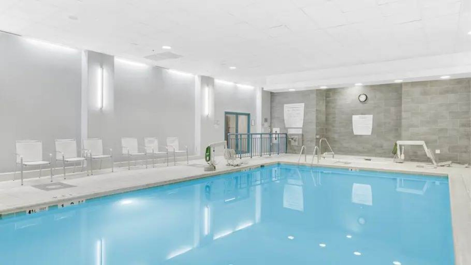 Relaxing indoor pool at the Embassy Suites by Hilton Alexandria-Old Town.