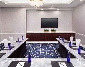 Professional, fully equipped meeting and conference room at Hilton Garden Inn Washington DC Downtown.