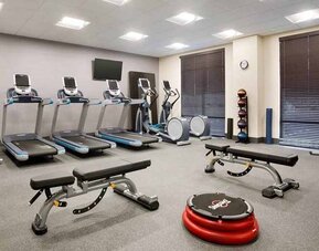 Well-equipped fitness center at Hampton Inn By Hilton, Salt Lake City Cottonwood.