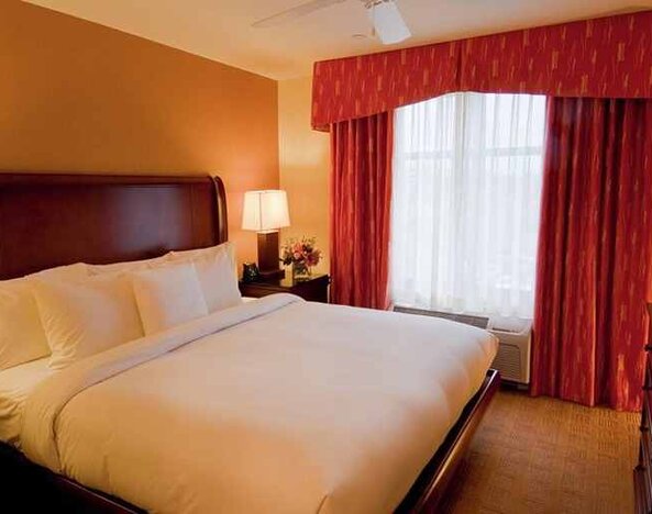 luxurious king suite at Homewood Suites by Hilton Rockville-Gaithersburg.