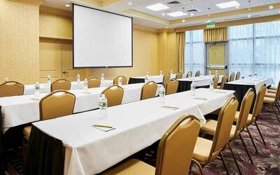 professional conference room at Homewood Suites by Hilton Rockville-Gaithersburg.