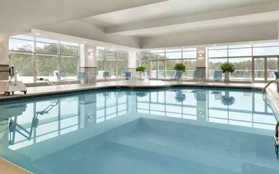 Relaxing indoor pool at the Hilton Baltimore BWI Airport.