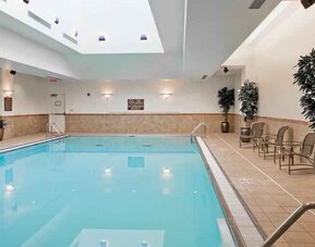 Relaxing indoor pool at the Hilton Omaha.