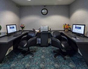 Dedicated work area and business center at Hampton Inn San Francisco Airport.