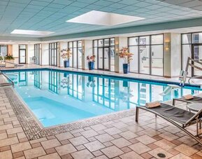 Relaxing indoor pool at the Hilton Salt Lake City Center.
