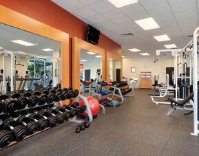 well-equipped fitness center at Washington Hilton.