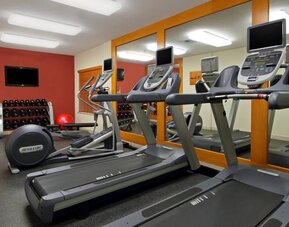 well-equipped fitness center fully-equipped business center with computer, internet, and printer at Embassy Suites by Hilton San Rafael Marin County.