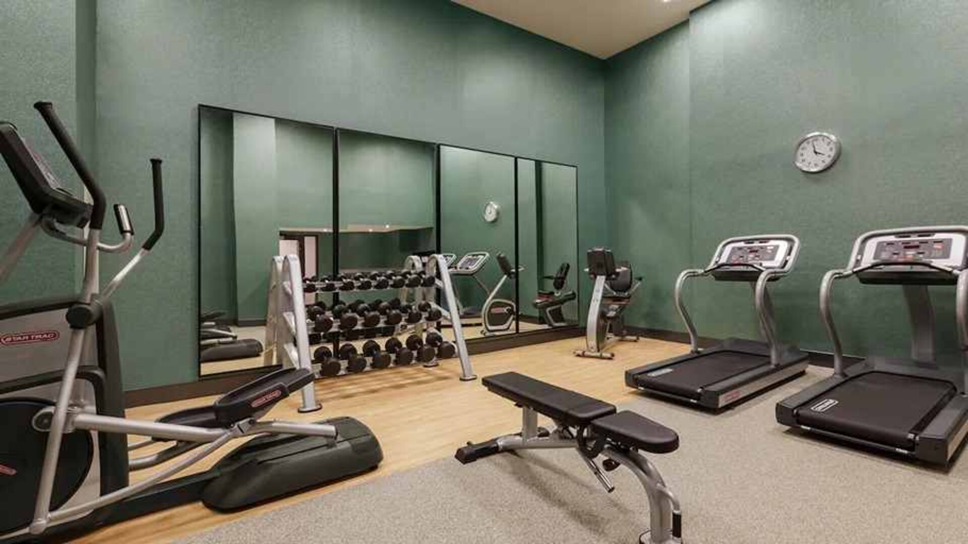 well-equipped fitness center at Hilton Garden Inn Boulder.