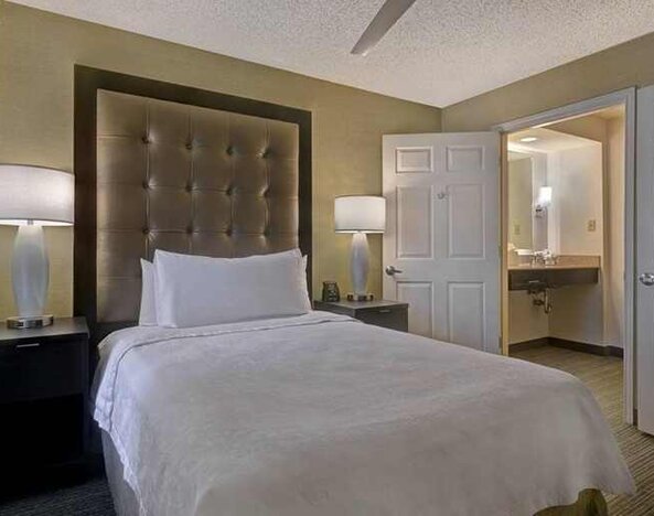 romantic king bedroom at Homewood Suites by Hilton - Boulder.