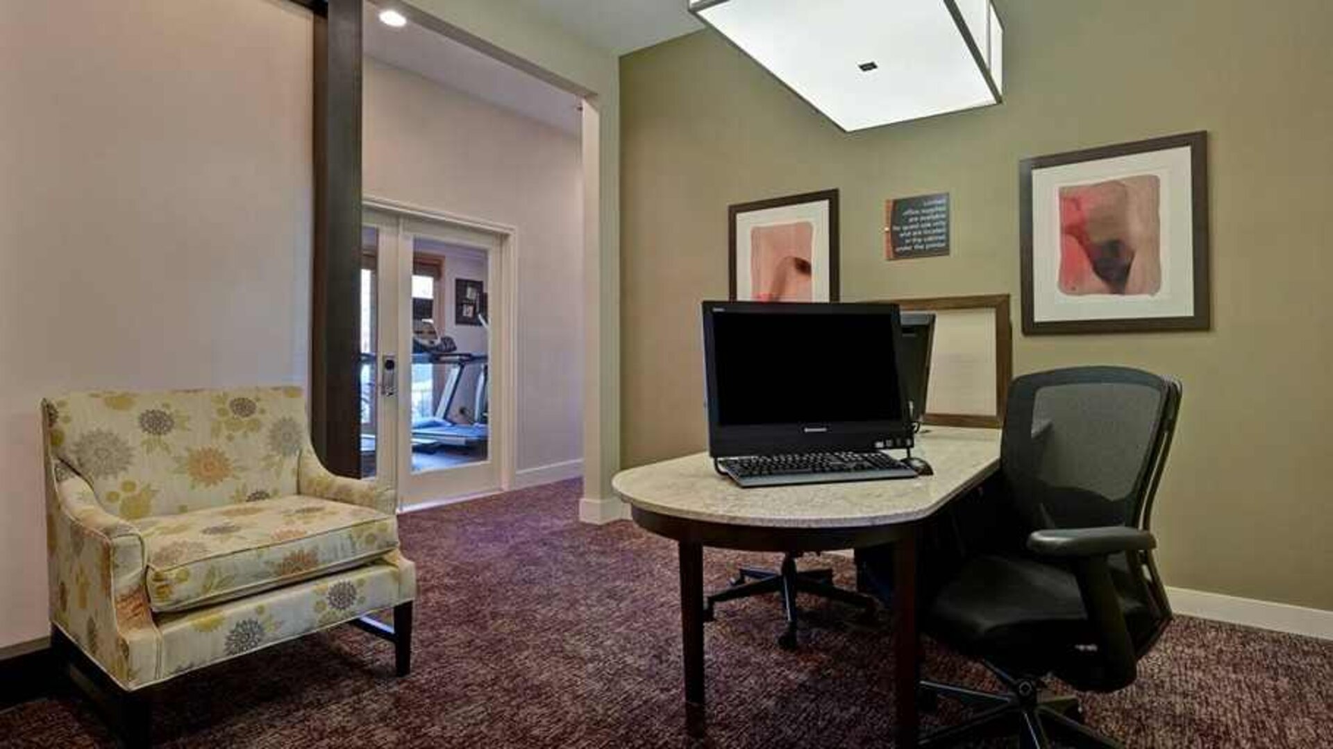 fully-equipped business center with work desk, printers, and internet access at Homewood Suites by Hilton - Boulder.