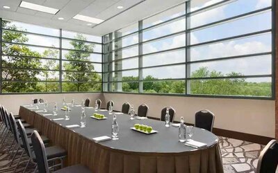 Bright and quite meeting room at the Embassy Suites by Hilton Charleston Airport Convention Center.
