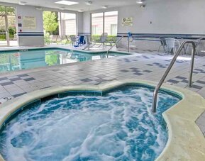 Beautiful indoor pool area at the Hampton Inn & Suites Leesburg.