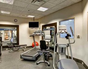 Fully equipped fitness center at the Hampton Inn & Suites Leesburg.