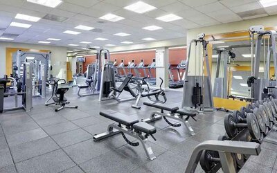 Fully equipped fitness center at the DoubleTree by Hilton Washington DC - Crystal City.