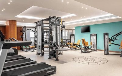 Fully equipped gym at the DoubleTree Dubai Al Jadaf
