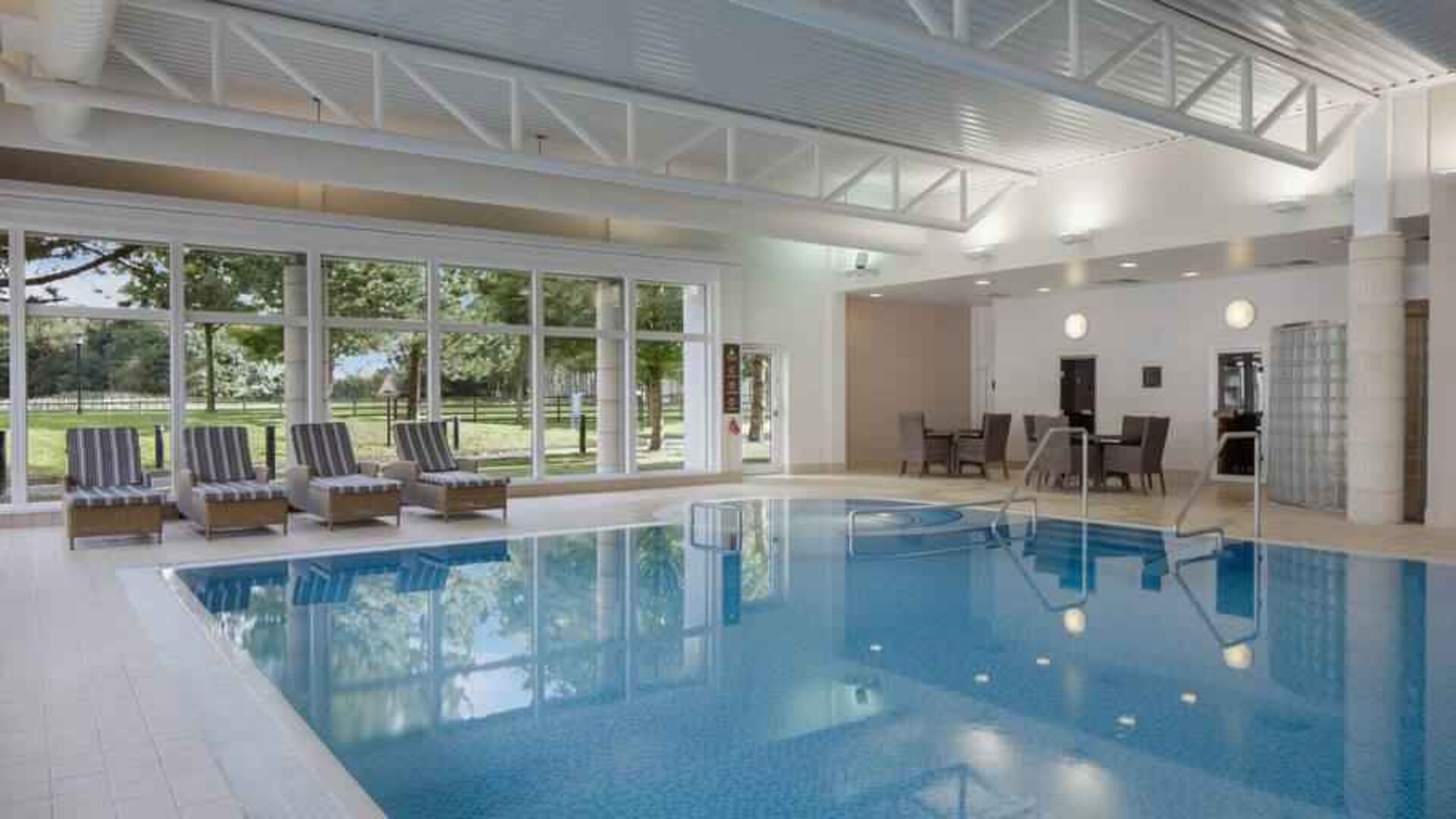 Relaxing indoor pool at the Hilton Belfast Templepatrick Golf & Country Club.