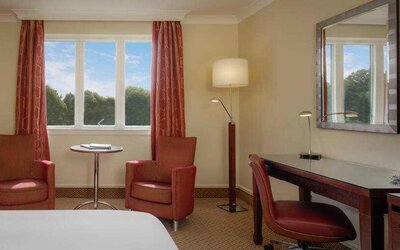 Comfortable working station at the Hilton Belfast Templepatrick Golf & Country Club.
