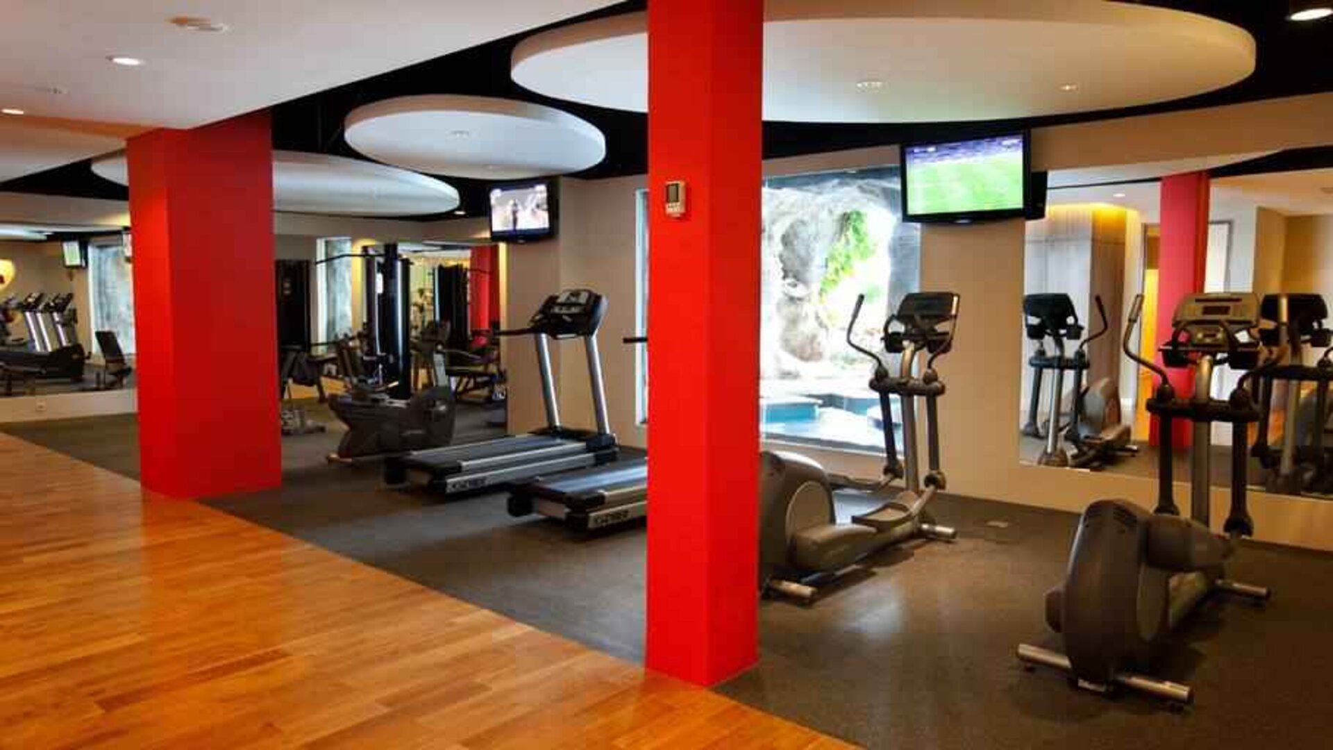 Fitness center at the Hilton Bali Resort.