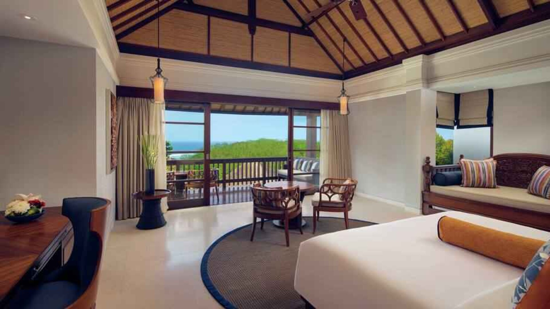 Spacious villa perfect as workspace at the Hilton Bali Resort.