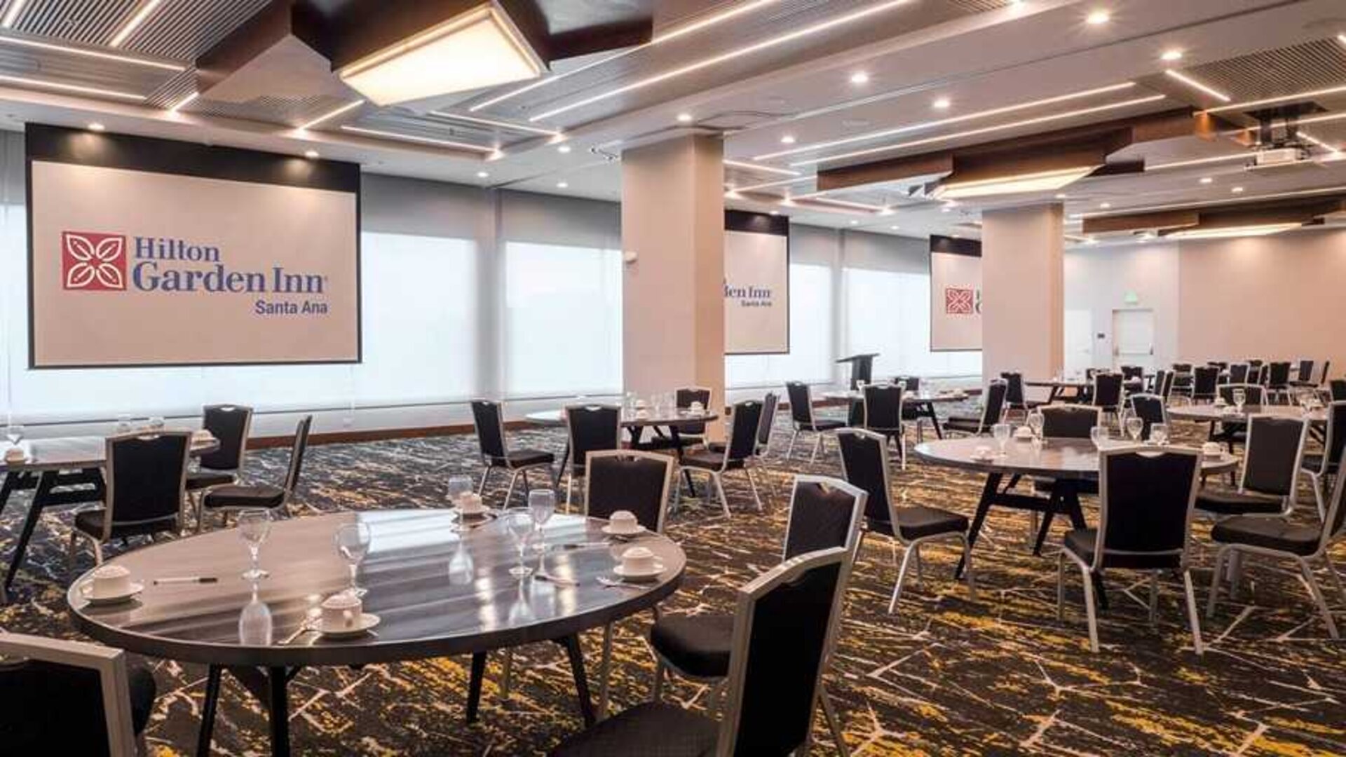 large conference room for all conference and business needs at Hilton Garden Inn Santa Ana San Jose.