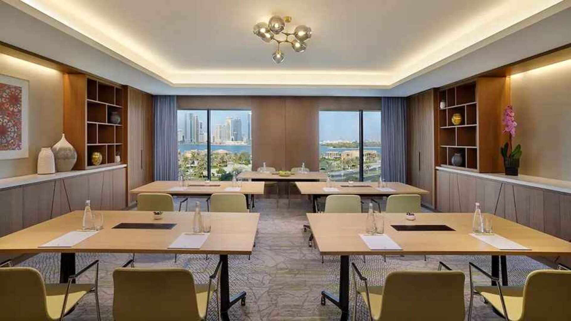 professional meeting room at DoubleTree by Hilton Sharjah Waterfront Hotel & Residences.