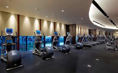 well equipped fitness center at Hilton Istanbul Bomonti Hotel & Conference Center.