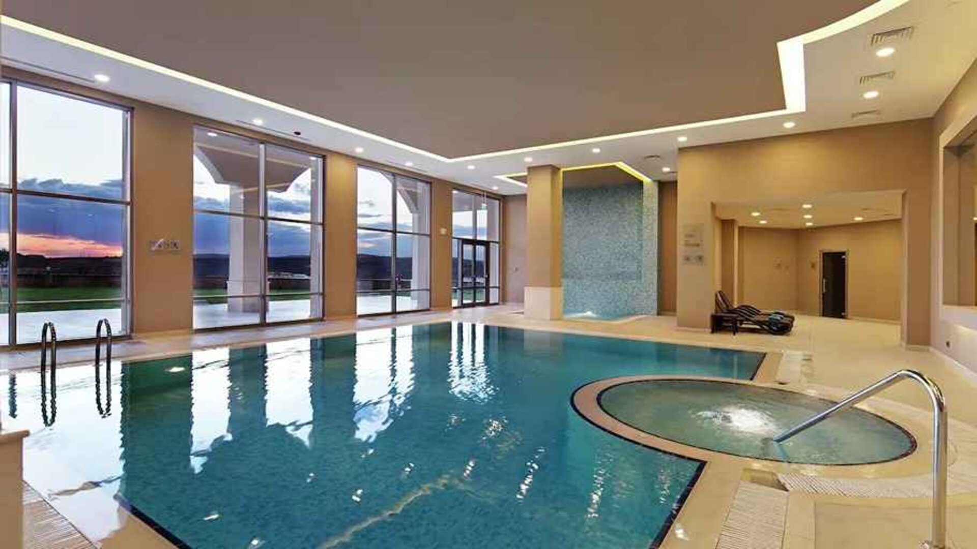 stunning indoor pool with lovely views at Hilton Garden Inn Mardin.